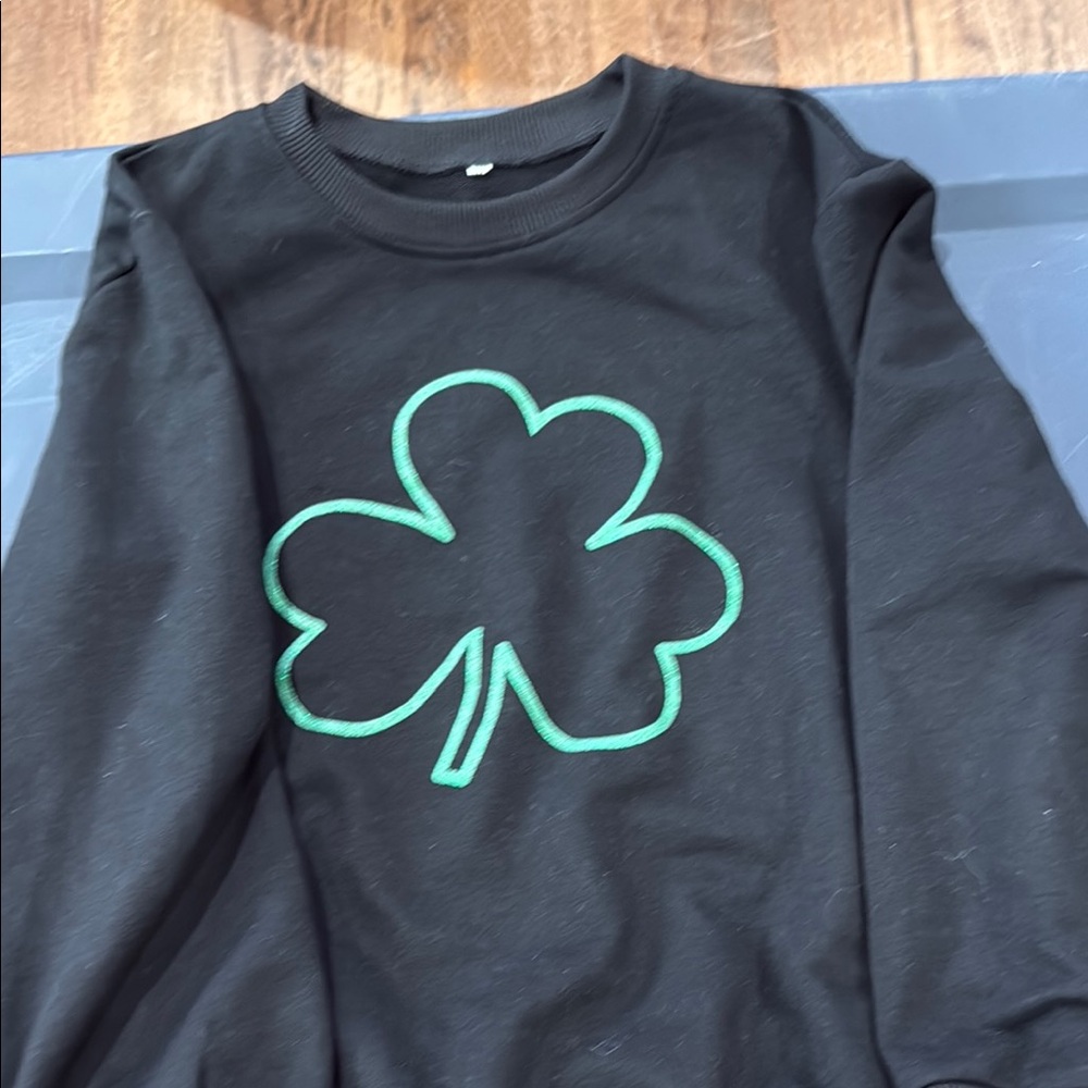 Kids Black Shamrock Sweatshirt